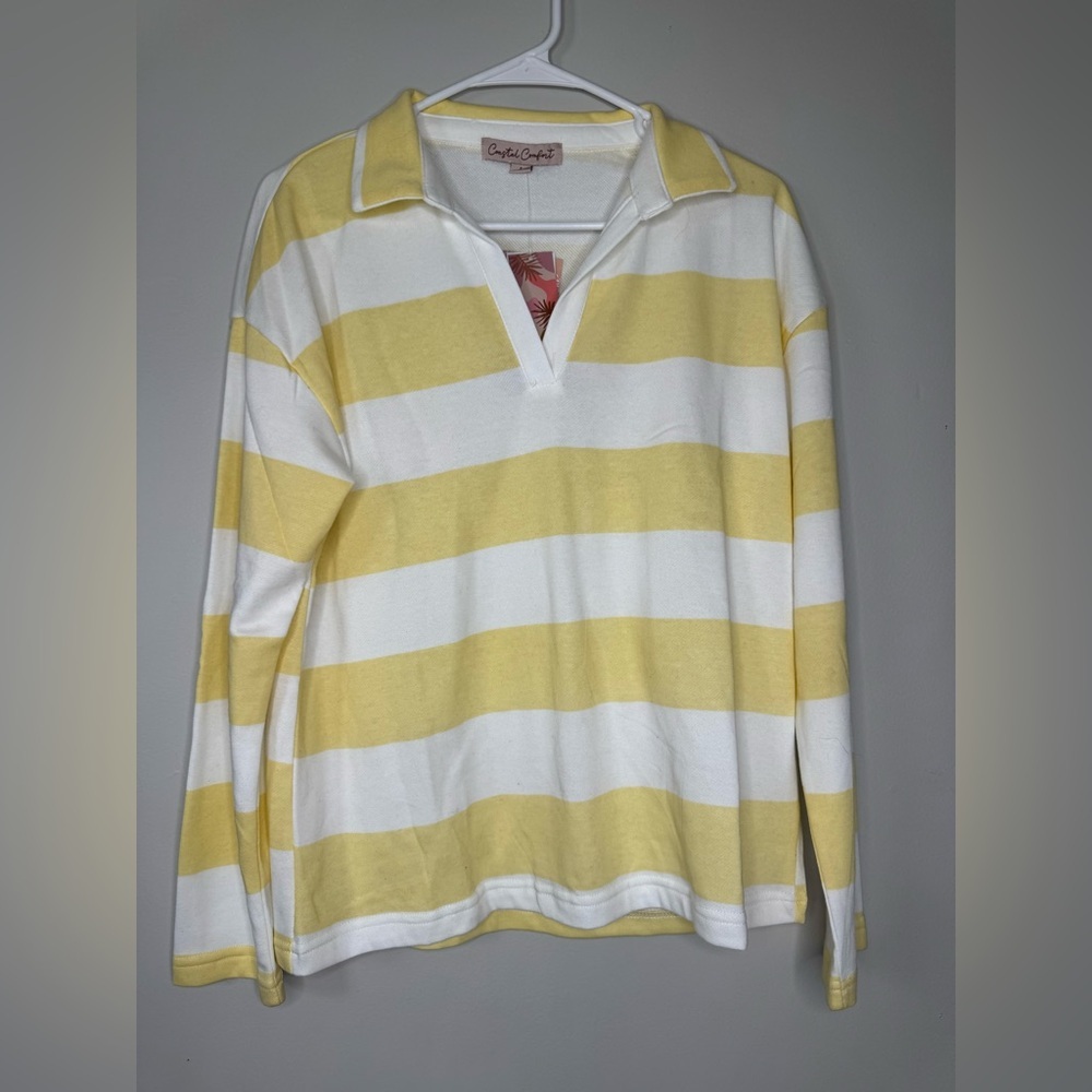 Comfort Colors Yellow and White Striped Shirt